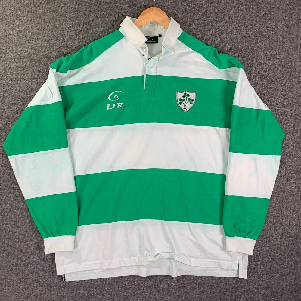 Live For Rugby Polo Men 3XL Irleand Striped Pullover LFR